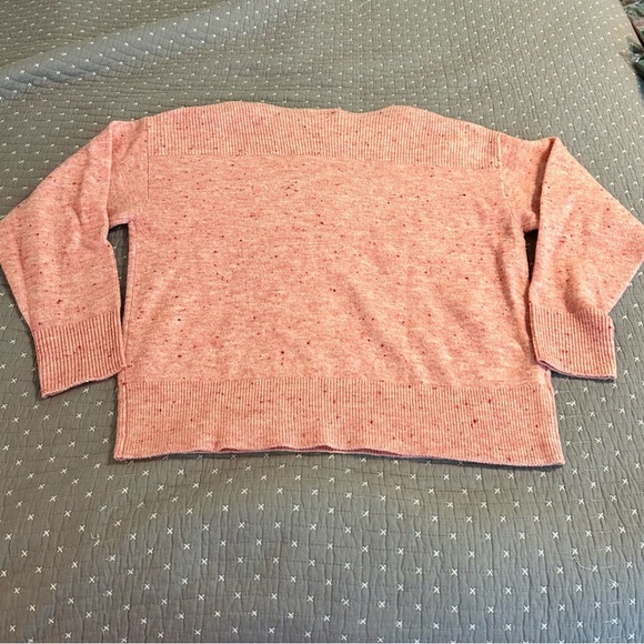 LOFT Women’s Pink Speckled Crew Neck Sweater Size XL - Picture 2 of 4